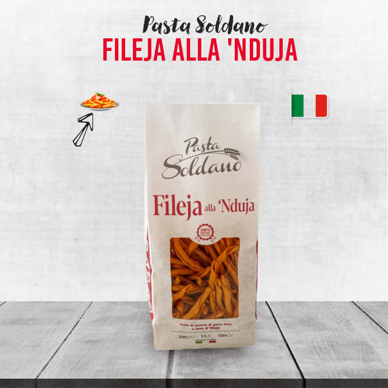 Pasta Soldano Fileja alla 'Nduja - 500g Pasta Soldano Fileja alla 'Nduja - 500g